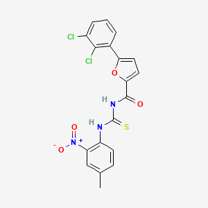 molecular formula C19H13Cl2N3O4S B4105377 5-(2,3-dichlorophenyl)-N-{[(4-methyl-2-nitrophenyl)amino]carbonothioyl}-2-furamide 