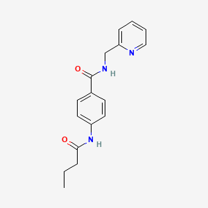 molecular formula C17H19N3O2 B4105383 4-(butyrylamino)-N-(2-pyridinylmethyl)benzamide 