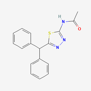 molecular formula C17H15N3OS B4105388 N-[5-(diphenylmethyl)-1,3,4-thiadiazol-2-yl]acetamide 