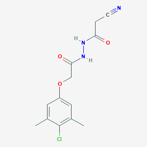 molecular formula C13H14ClN3O3 B410540 2-(4-chloro-3,5-dimethylphenoxy)-N'-(cyanoacetyl)acetohydrazide 