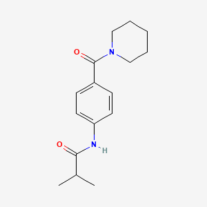 2-methyl-N-[4-(1-piperidinylcarbonyl)phenyl]propanamide