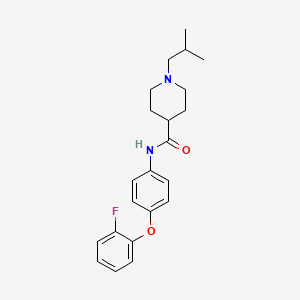 N-[4-(2-fluorophenoxy)phenyl]-1-isobutyl-4-piperidinecarboxamide