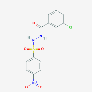 molecular formula C13H10ClN3O5S B410548 N'-(3-chlorobenzoyl)-4-nitrobenzenesulfonohydrazide 