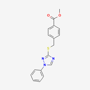 methyl 4-{[(1-phenyl-1H-1,2,4-triazol-3-yl)thio]methyl}benzoate