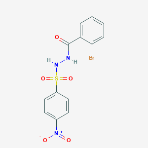 molecular formula C13H10BrN3O5S B410550 N'-(2-bromobenzoyl)-4-nitrobenzenesulfonohydrazide 