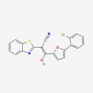2-(1,3-benzothiazol-2-yl)-3-[5-(2-chlorophenyl)-2-furyl]-3-hydroxyacrylonitrile