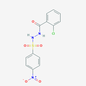 molecular formula C13H10ClN3O5S B410552 N'-(2-chlorobenzoyl)-4-nitrobenzenesulfonohydrazide 