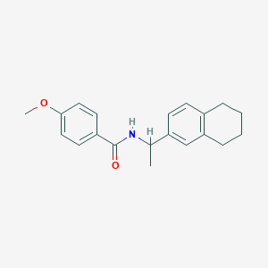 molecular formula C20H23NO2 B4105521 4-methoxy-N-[1-(5,6,7,8-tetrahydro-2-naphthalenyl)ethyl]benzamide 