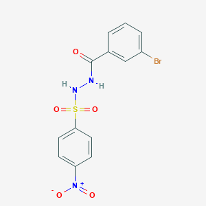 molecular formula C13H10BrN3O5S B410553 3-Bromo-N'-(4-nitrophenylsulfonyl)benzhydrazide 