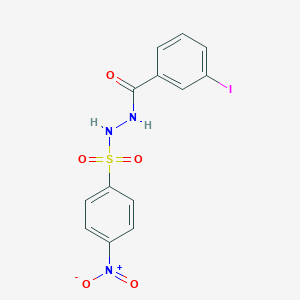 molecular formula C13H10IN3O5S B410554 4-nitro-N'-(3-iodobenzoyl)benzenesulfonohydrazide 