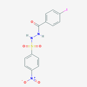 molecular formula C13H10IN3O5S B410555 4-nitro-N'-(4-iodobenzoyl)benzenesulfonohydrazide 