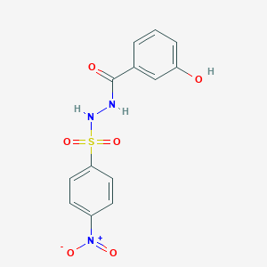 molecular formula C13H11N3O6S B410556 N'-(3-hydroxybenzoyl)-4-nitrobenzenesulfonohydrazide 