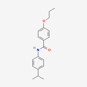 molecular formula C19H23NO2 B4105562 N-(4-isopropylphenyl)-4-propoxybenzamide 