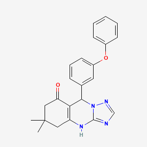 6,6-dimethyl-9-(3-phenoxyphenyl)-5,6,7,9-tetrahydro[1,2,4]triazolo[5,1-b]quinazolin-8(4H)-one