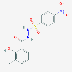 molecular formula C14H13N3O6S B410558 N'-(2-hydroxy-3-methylbenzoyl)-4-nitrobenzenesulfonohydrazide 