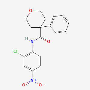 molecular formula C18H17ClN2O4 B4105582 N-(2-chloro-4-nitrophenyl)-4-phenyltetrahydro-2H-pyran-4-carboxamide 