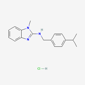molecular formula C18H22ClN3 B4105586 N-(4-isopropylbenzyl)-1-methyl-1H-benzimidazol-2-amine hydrochloride 
