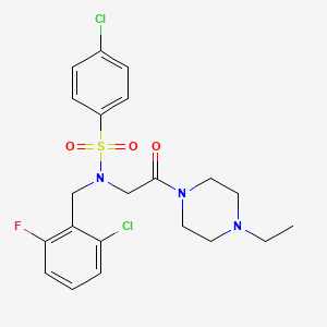 4-chloro-N-(2-chloro-6-fluorobenzyl)-N-[2-(4-ethyl-1-piperazinyl)-2-oxoethyl]benzenesulfonamide