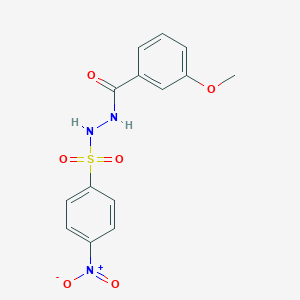 molecular formula C14H13N3O6S B410561 4-nitro-N'-(3-methoxybenzoyl)benzenesulfonohydrazide 