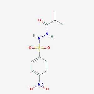 molecular formula C10H13N3O5S B410563 4-nitro-N'-isobutyrylbenzenesulfonohydrazide 