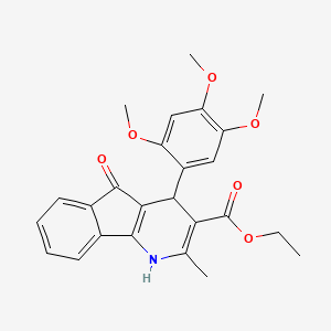 ethyl 2-methyl-5-oxo-4-(2,4,5-trimethoxyphenyl)-4,5-dihydro-1H-indeno[1,2-b]pyridine-3-carboxylate