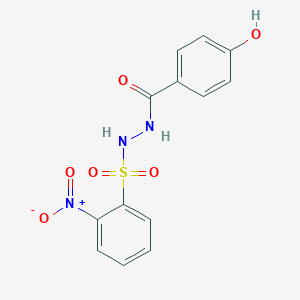 molecular formula C13H11N3O6S B410567 N'-(4-hydroxybenzoyl)-2-nitrobenzenesulfonohydrazide 