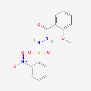2-nitro-N'-(2-methoxybenzoyl)benzenesulfonohydrazide
