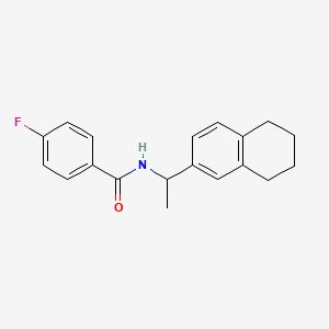 4-fluoro-N-[1-(5,6,7,8-tetrahydro-2-naphthalenyl)ethyl]benzamide