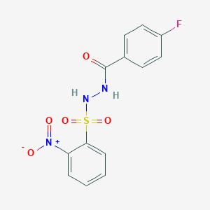molecular formula C13H10FN3O5S B410570 N'-(4-fluorobenzoyl)-2-nitrobenzenesulfonohydrazide 