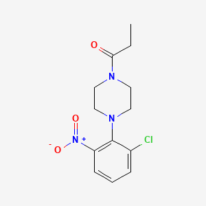 molecular formula C13H16ClN3O3 B4105709 1-(2-chloro-6-nitrophenyl)-4-propionylpiperazine 