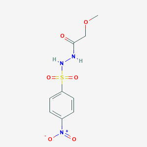 molecular formula C9H11N3O6S B410571 4-nitro-N'-(methoxyacetyl)benzenesulfonohydrazide 