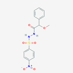 4-nitro-N'-[methoxy(phenyl)acetyl]benzenesulfonohydrazide