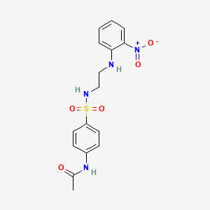 molecular formula C16H18N4O5S B4105743 N-{4-[({2-[(2-nitrophenyl)amino]ethyl}amino)sulfonyl]phenyl}acetamide 