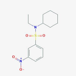 molecular formula C14H20N2O4S B4105748 N-cyclohexyl-N-ethyl-3-nitrobenzenesulfonamide 