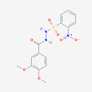 molecular formula C15H15N3O7S B410575 N'-(3,4-dimethoxybenzoyl)-2-nitrobenzenesulfonohydrazide 