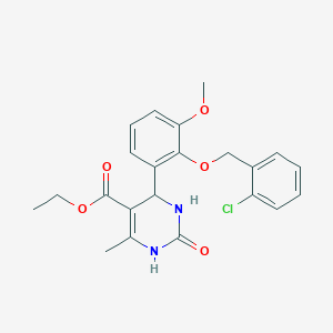 ethyl 4-{2-[(2-chlorobenzyl)oxy]-3-methoxyphenyl}-6-methyl-2-oxo-1,2,3,4-tetrahydro-5-pyrimidinecarboxylate