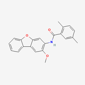 molecular formula C22H19NO3 B4105763 N-(2-methoxydibenzo[b,d]furan-3-yl)-2,5-dimethylbenzamide 