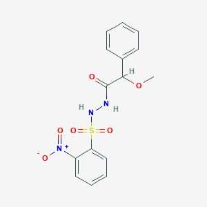 2-nitro-N'-[methoxy(phenyl)acetyl]benzenesulfonohydrazide