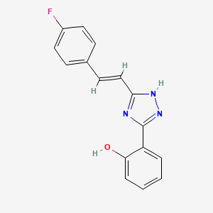 2-{3-[2-(4-fluorophenyl)vinyl]-1H-1,2,4-triazol-5-yl}phenol