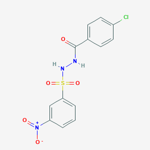 molecular formula C13H10ClN3O5S B410582 N'-(4-chlorobenzoyl)-3-nitrobenzenesulfonohydrazide 