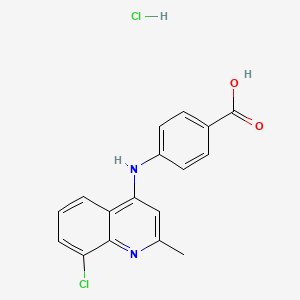 molecular formula C17H14Cl2N2O2 B4105824 4-[(8-chloro-2-methyl-4-quinolinyl)amino]benzoic acid hydrochloride 