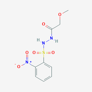 molecular formula C9H11N3O6S B410583 2-nitro-N'-(methoxyacetyl)benzenesulfonohydrazide 