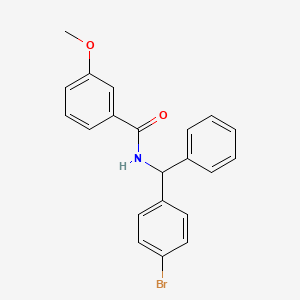 molecular formula C21H18BrNO2 B4105833 N-[(4-bromophenyl)(phenyl)methyl]-3-methoxybenzamide 