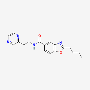 molecular formula C18H20N4O2 B4105835 2-butyl-N-[2-(2-pyrazinyl)ethyl]-1,3-benzoxazole-5-carboxamide 