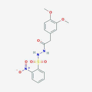 molecular formula C16H17N3O7S B410584 N'-[(3,4-dimethoxyphenyl)acetyl]-2-nitrobenzenesulfonohydrazide 