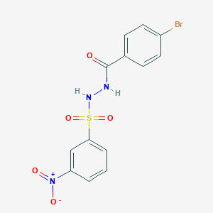 molecular formula C13H10BrN3O5S B410585 N'-(4-bromobenzoyl)-3-nitrobenzenesulfonohydrazide 