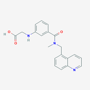molecular formula C20H19N3O3 B4105857 [(3-{[methyl(quinolin-5-ylmethyl)amino]carbonyl}phenyl)amino]acetic acid 