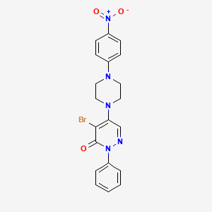 molecular formula C20H18BrN5O3 B4105862 4-bromo-5-[4-(4-nitrophenyl)-1-piperazinyl]-2-phenyl-3(2H)-pyridazinone 