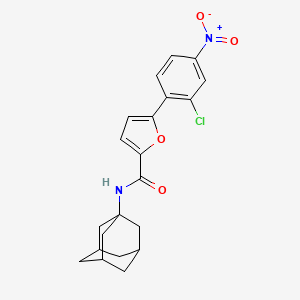molecular formula C21H21ClN2O4 B4105867 N-1-adamantyl-5-(2-chloro-4-nitrophenyl)-2-furamide 