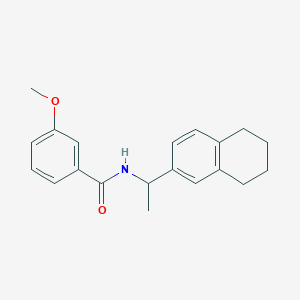 molecular formula C20H23NO2 B4105875 3-methoxy-N-[1-(5,6,7,8-tetrahydro-2-naphthalenyl)ethyl]benzamide 